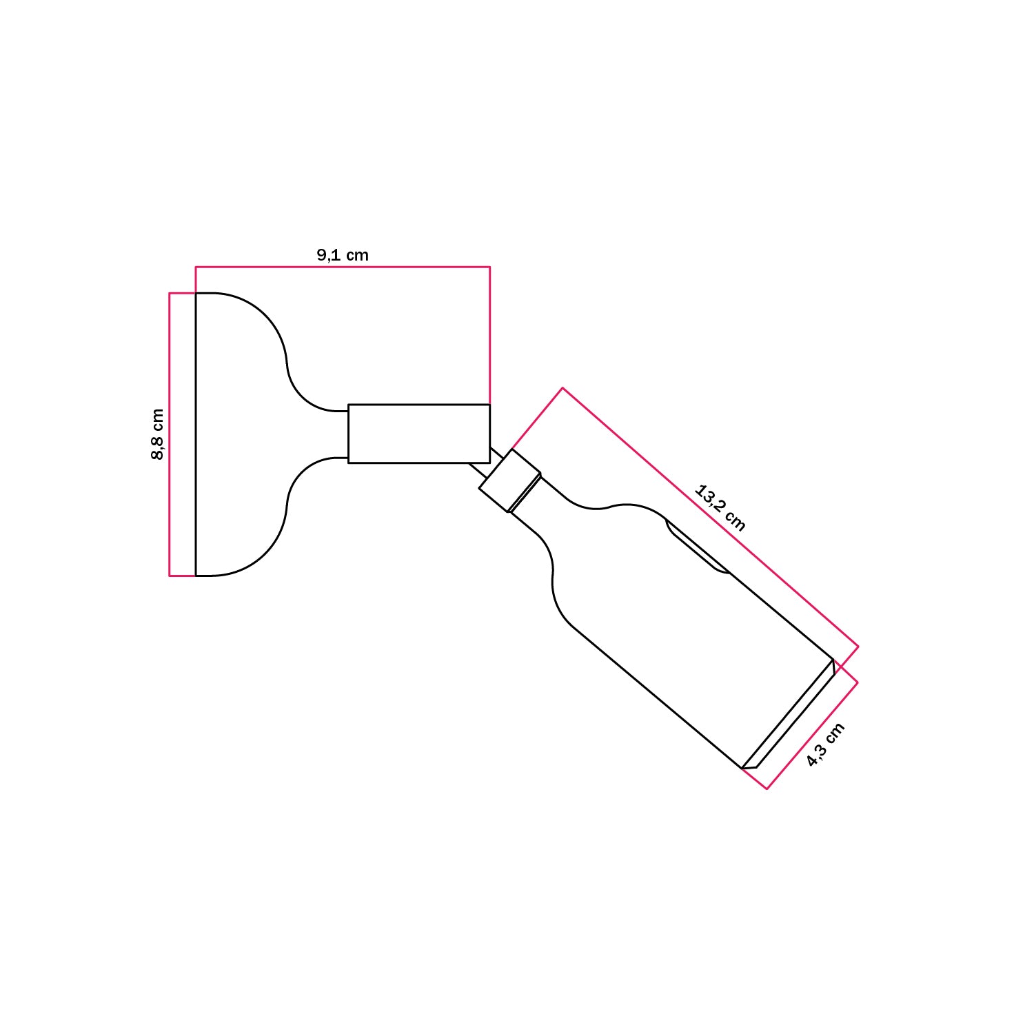 Lampada Fermaluce in silicone con snodo e con interruttore incorporato - Rosso