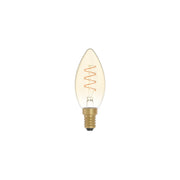 Lampadina LED Dorata Carbon Line filamento a spirale Candela C35 2,5W 136Lm E14 1800K Dimmerabile - C01