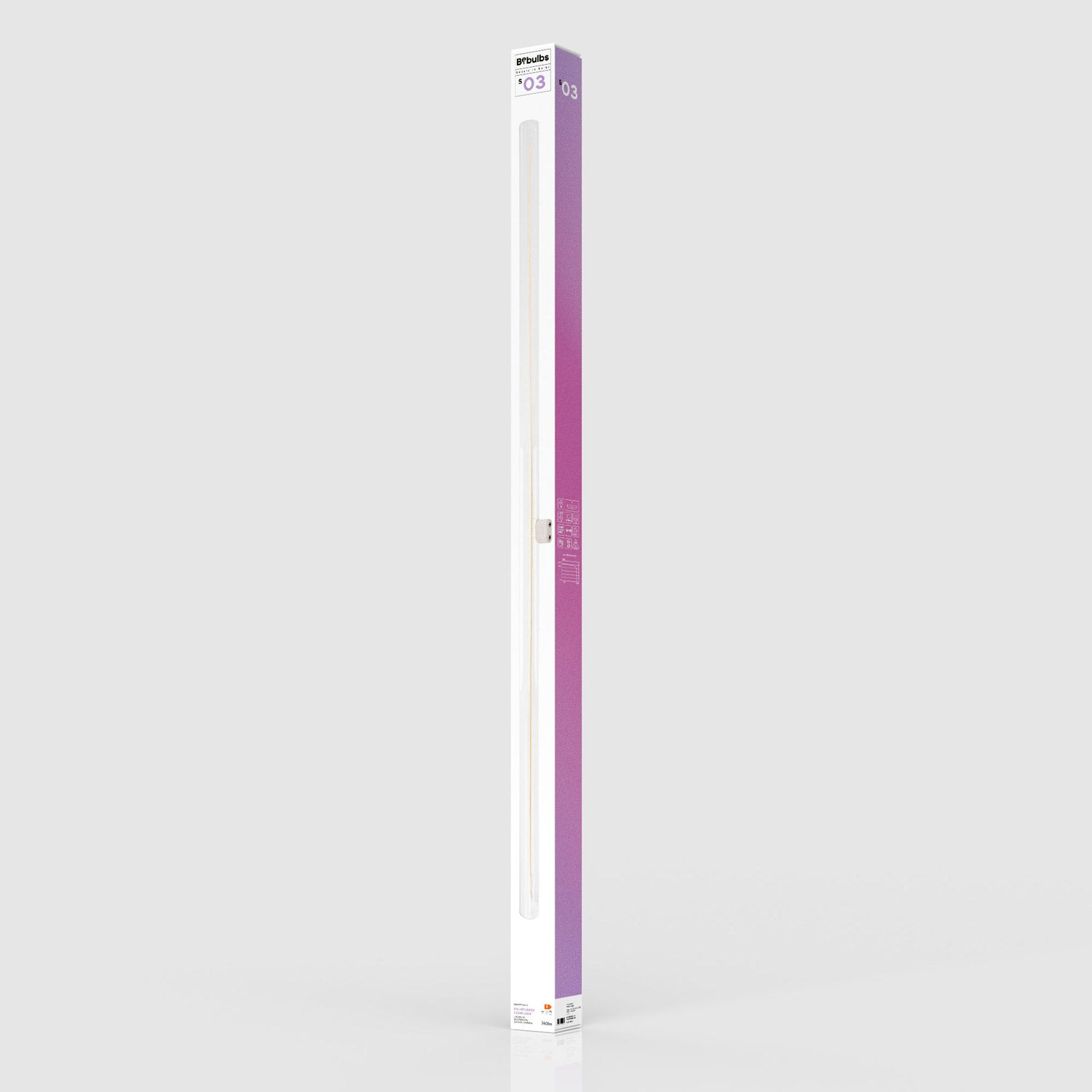 Lampadina LED Trasparente CRI 90 Lineare S14d - lunghezza 1000 mm 9W 760Lm 2700K Dimmerabile - S03