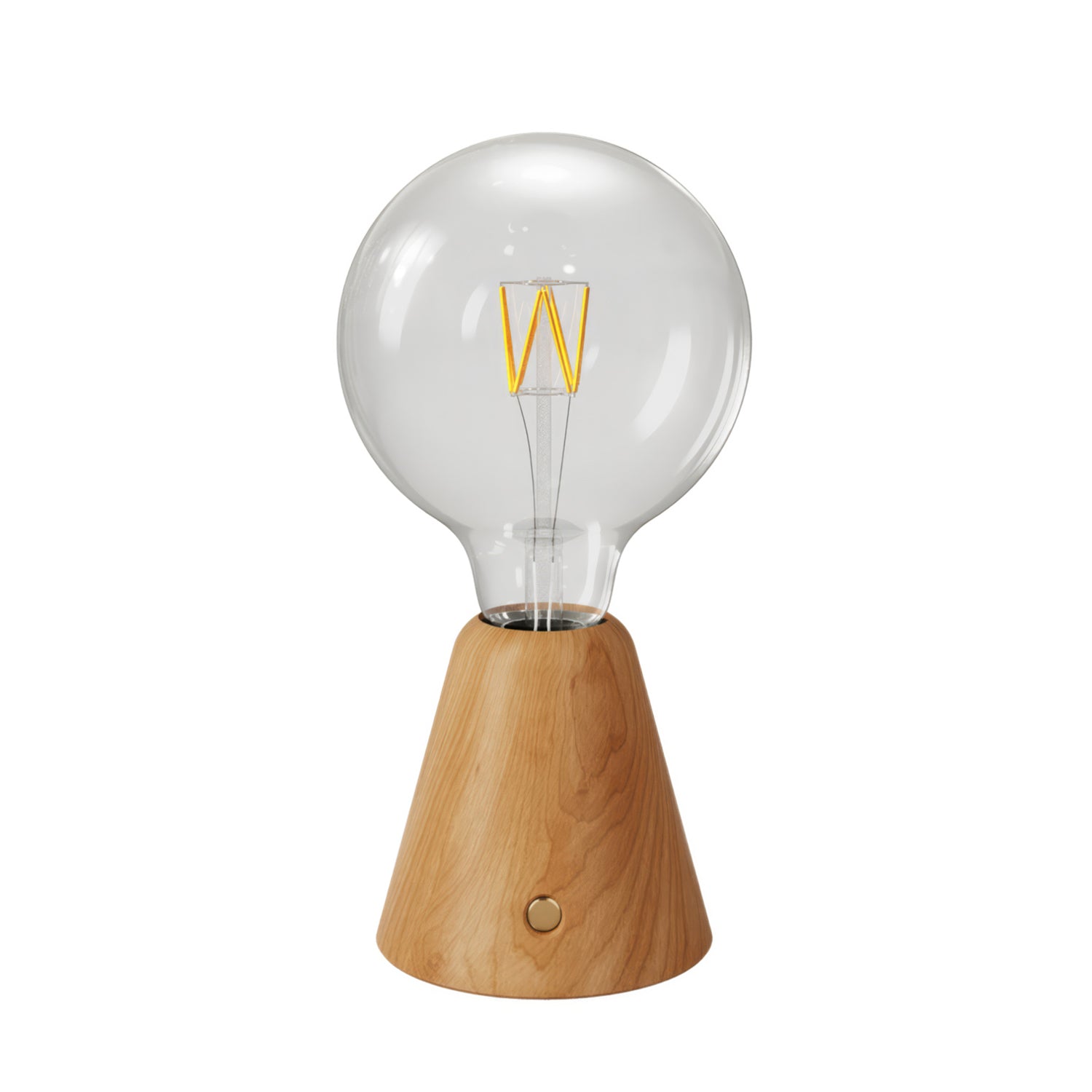 Lampada portatile ricaricabile Cabless01 con lampadina globo G125 - Neutro verniciato