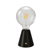 Lampada portatile ricaricabile Cabless01 con lampadina globo G125 - Nero