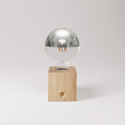 Lampada portatile ricaricabile Cabless03 con lampadina globo mezza sfera argento - Neutro