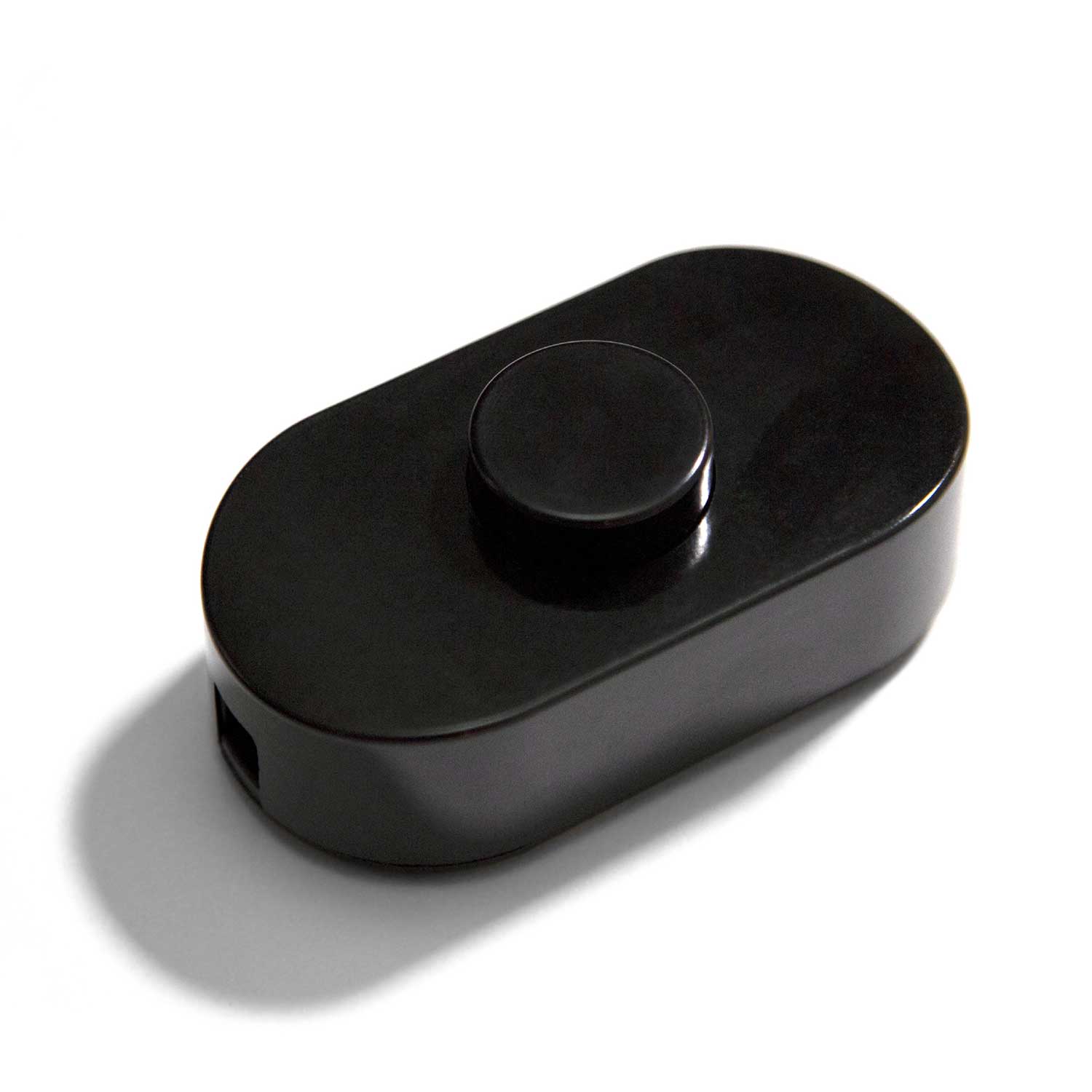 Interruttore a pedale Unipolare Nero con morsetti a vite - Design by Achille Castiglioni