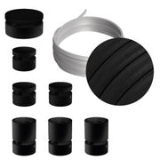Sistema Filé Linear Kit - con cavo CM04 di 5 m per catenaria e 7 componenti in legno verniciato nero per interni