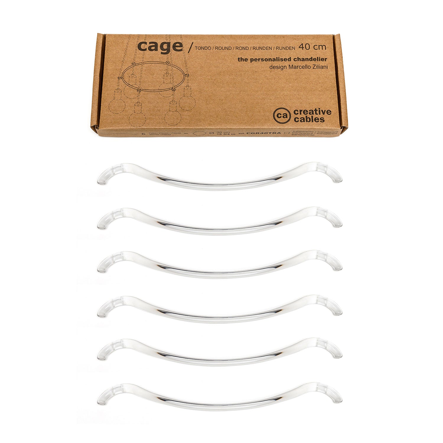 Cage Cerchio - Struttura per lampadari - Trasparente
