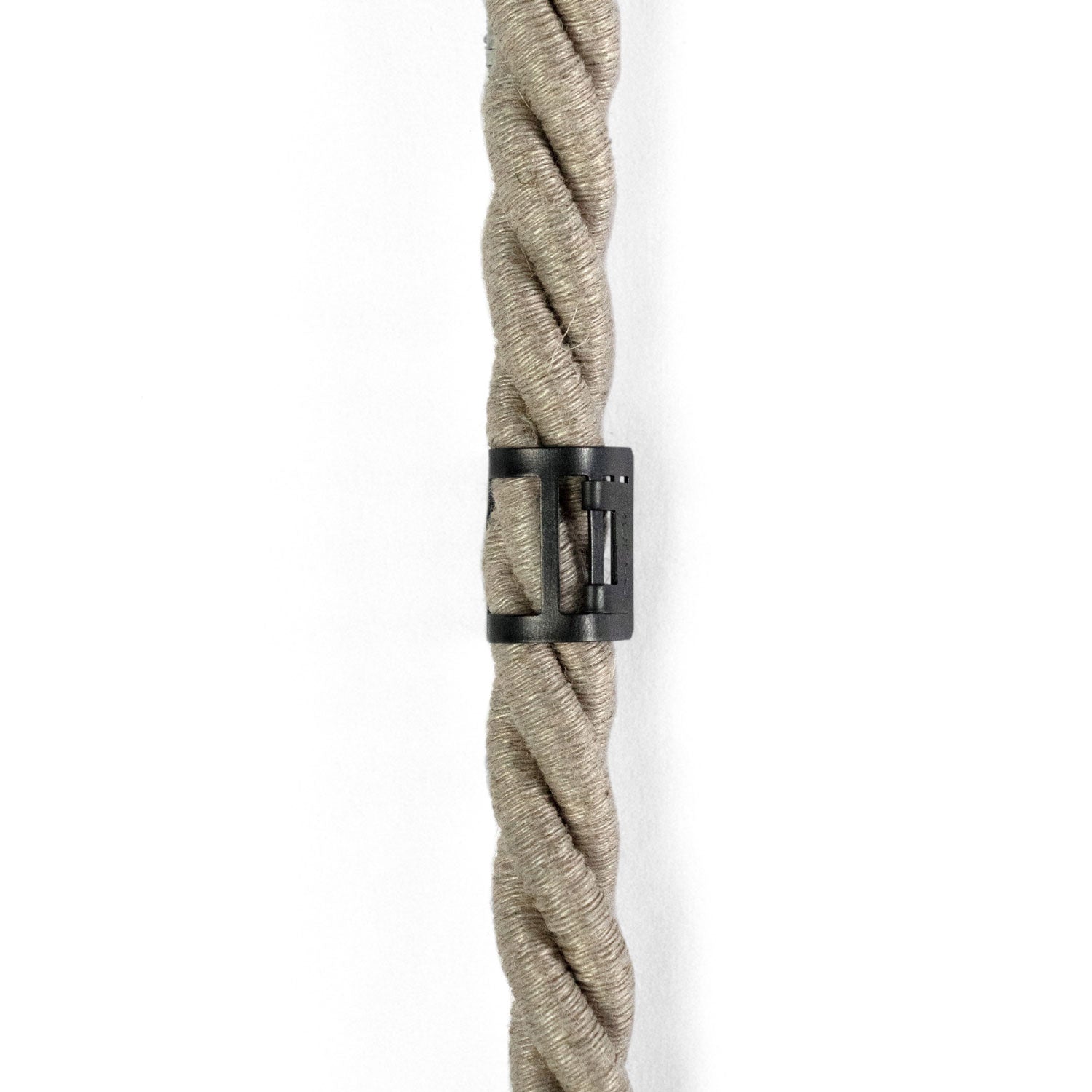 Clip fascetta passacavo in metallo per cordone 16 mm diametro - Nero