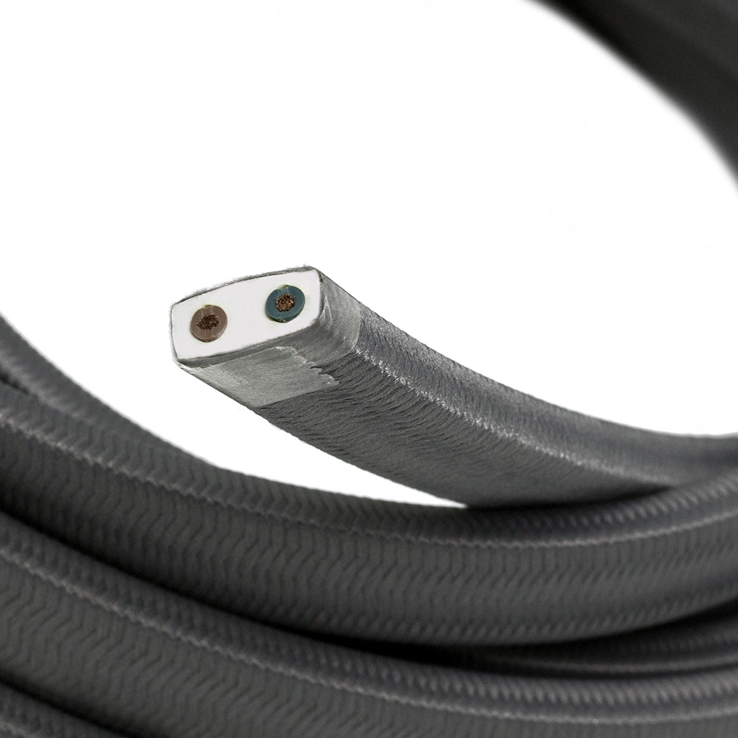 Cavo elettrico per catenaria rivestito in tessuto Grigio CM03