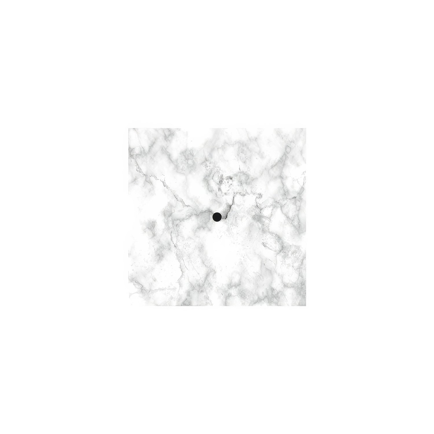 Rosone Rose-One quadrato, 200 mm con 1 foro e 4 fori laterali - Marmo Carrara