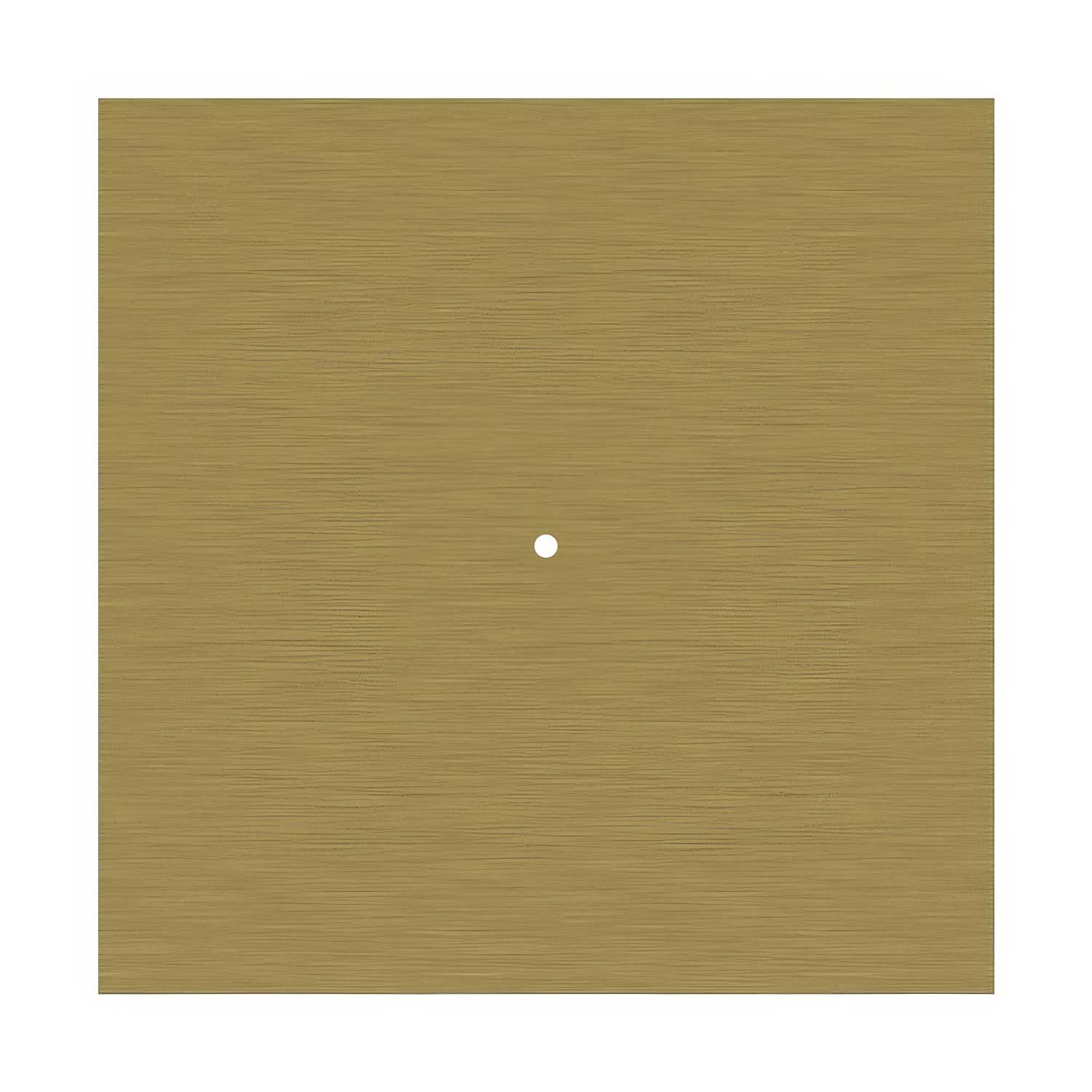 Rosone XXL Rose-One quadrato, 400 mm con 1 foro e 4 fori laterali - Dibond Ottone satinato