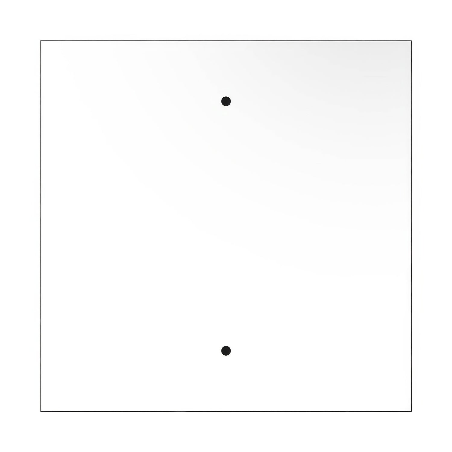 Rosone XXL Rose-One quadrato, 400 mm con 2 fori e 4 fori laterali - Bianco opaco