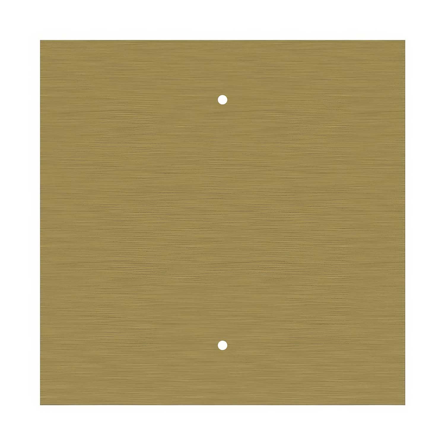 Rosone XXL Rose-One quadrato, 400 mm con 2 fori e 4 fori laterali - Dibond Ottone satinato