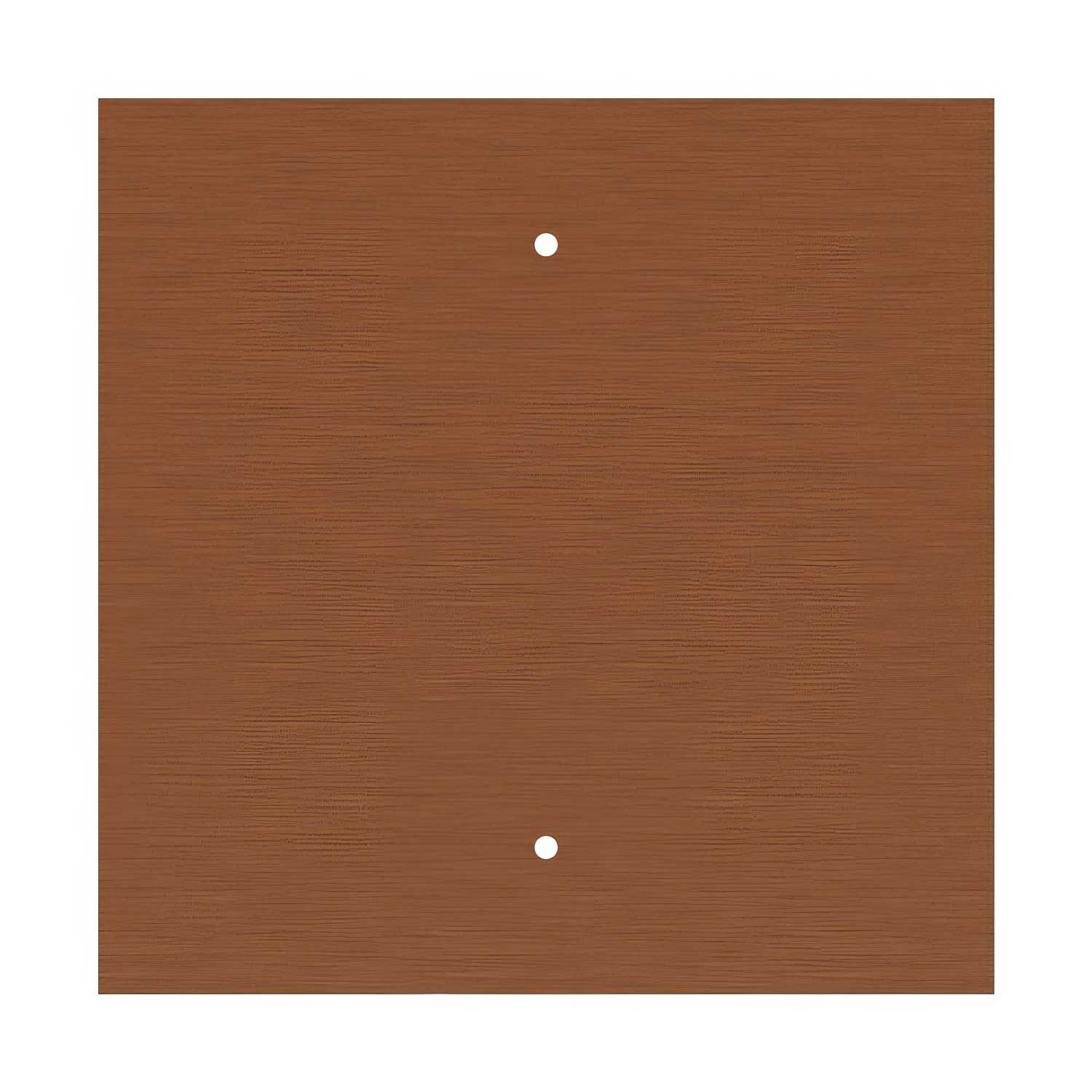 Rosone XXL Rose-One quadrato, 400 mm con 2 fori e 4 fori laterali - Dibond Rame satinato