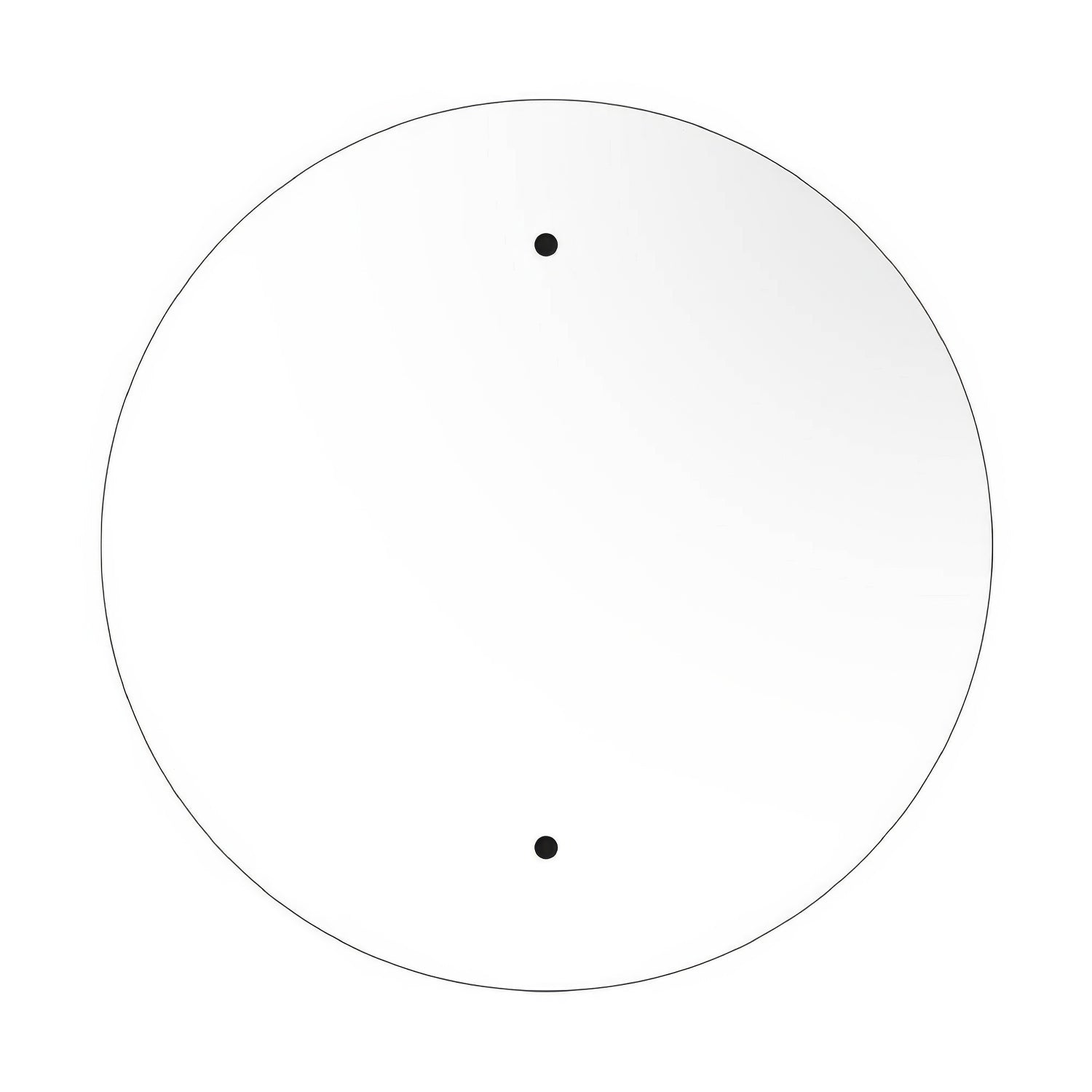 Rosone XXL Rose-One rotondo, diametro 400 mm con 2 fori e 4 fori laterali - Bianco opaco