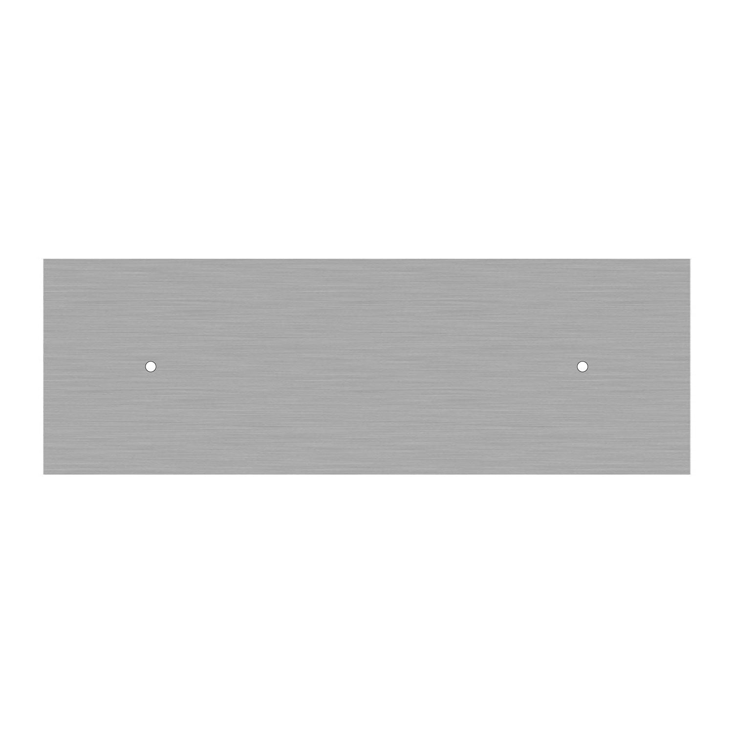 Rosone XXL Rose-One rettangolare a 2 fori e 6 fori laterali, dimensioni 675 x 225 mm  - Dibond Acciaio satinato