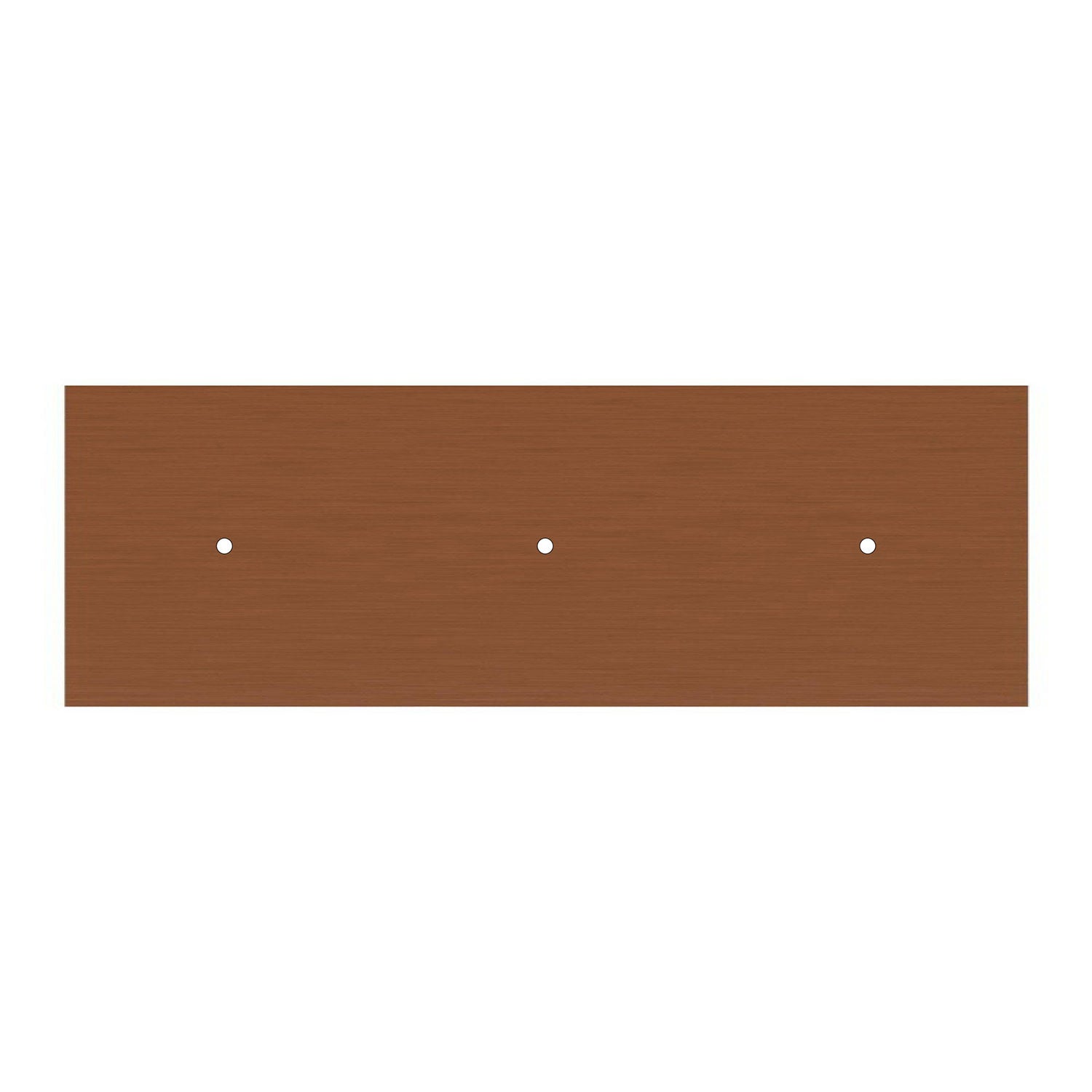Rosone XXL Rose-One rettangolare a 3 fori in linea e 6 fori laterali, dimensioni 675 x 225 mm  - Dibond Rame satinato