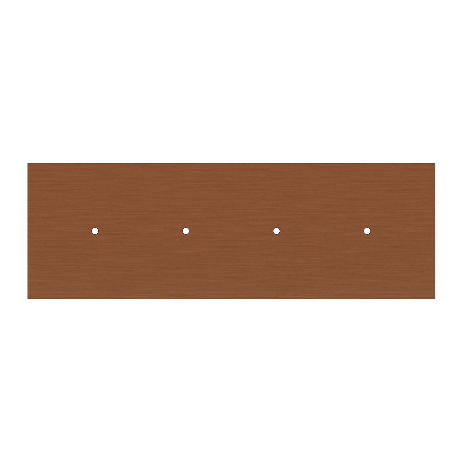 Rosone XXL Rose-One rettangolare a 4 fori in linea e 6 fori laterali, dimensioni 675 x 225 mm  - Dibond Rame satinato