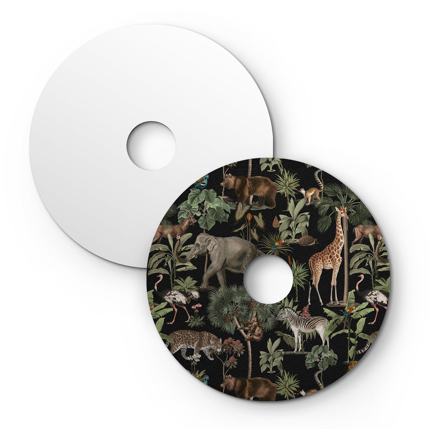 Paralume mini piatto Ellepì con animali della giungla 'Wildlife Whispers' Animali Giungla, diametro 24 cm - Made in Italy