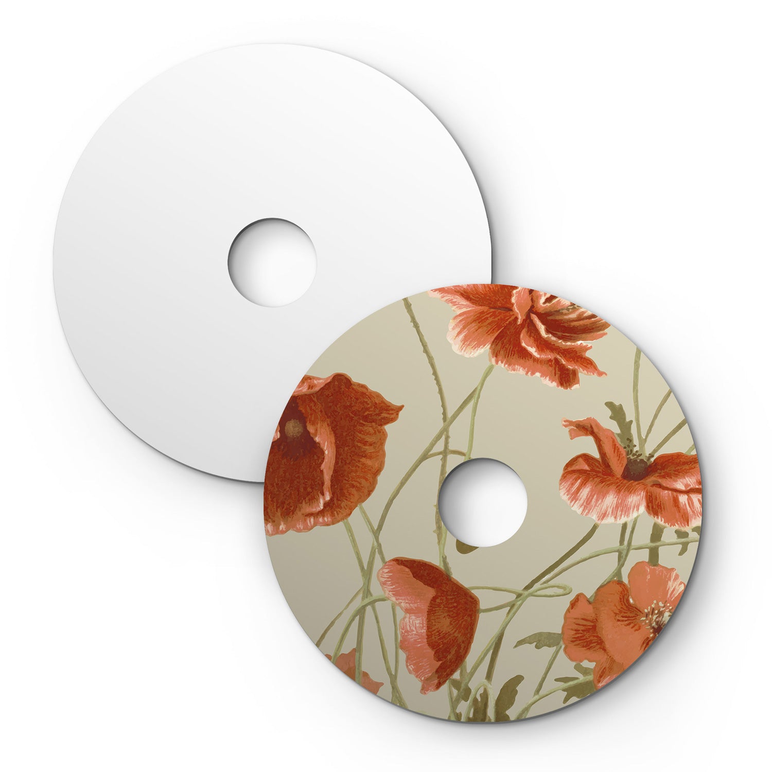 Paralume mini piatto Ellepì a disegni floreali 'Blossom Haven' Botanico Papaver, diametro 24 cm - Made in Italy