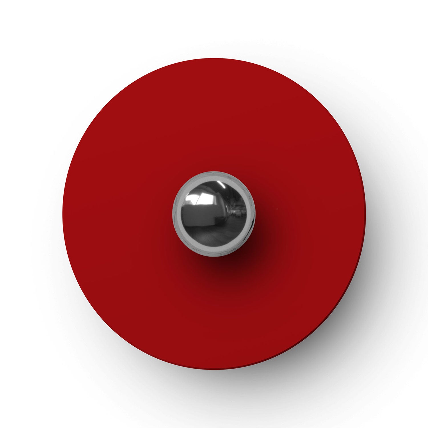 Mini piatto Ellepì 'Solid Color' Rosso per lampade, diametro 24 cm - Made in Italy