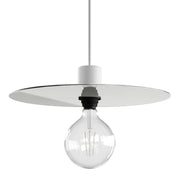 Piatto Ellepì oversize in Dibond per lampade a sospensione da esterni, diametro 40 cm - Made in Italy - Bianco