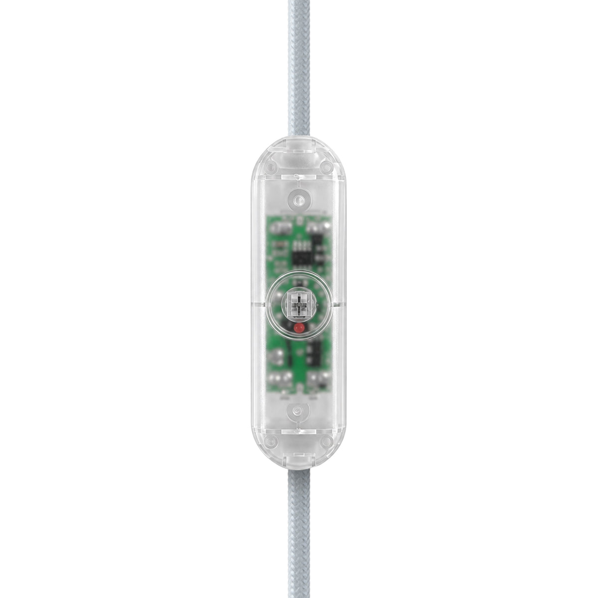Dimmer universale per lampade da tavolo con pulsante a pressione per lampadine LED e incandescenza - Design by Achille Castiglioni - Trasparente