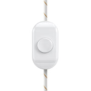 Dimmer universale per lampade da tavolo/terra con pulsante a pressione per lampadine LED e incandescenza - Design by Achille Castiglioni - Bianco