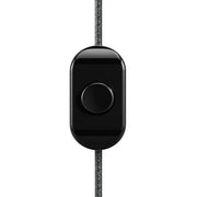 Dimmer universale per lampade da tavolo/terra con pulsante a pressione per lampadine LED e incandescenza - Design by Achille Castiglioni - Nero