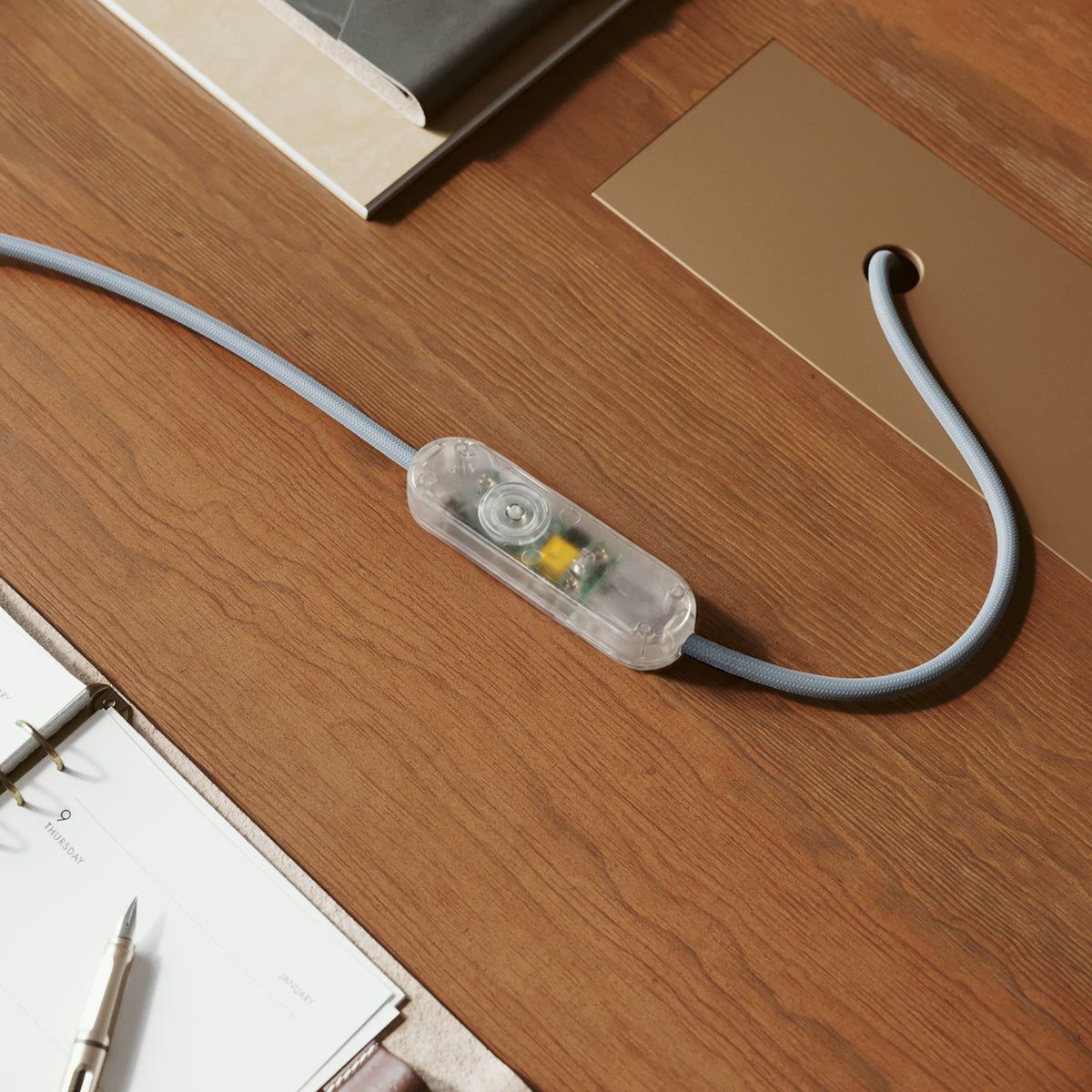 Dimmer universale per lampade da tavolo con pulsante touch per lampadine LED e incandescenza - Trasparente