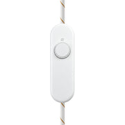 Dimmer universale per lampade da tavolo con pulsante rotativo per lampadine LED e incandescenza - Bianco