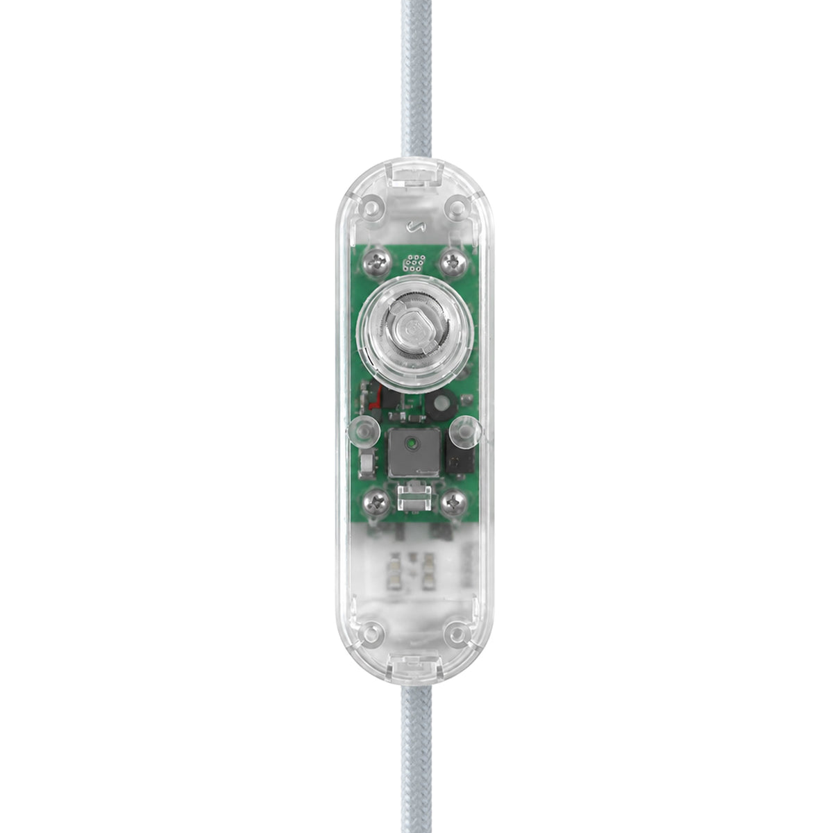 Dimmer universale per lampade da tavolo con pulsante rotativo per lampadine LED e incandescenza - Trasparente