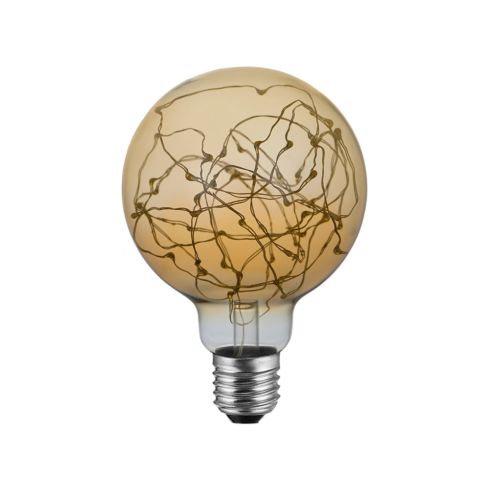 Lampadina LED Milleluci Dorata Globo G95 2W 40Lm E27 2000K