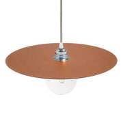 Piatto Ellepì oversize in ferro verniciato per lampade a sospensione, diametro 40 cm - Made in Italy - Rame