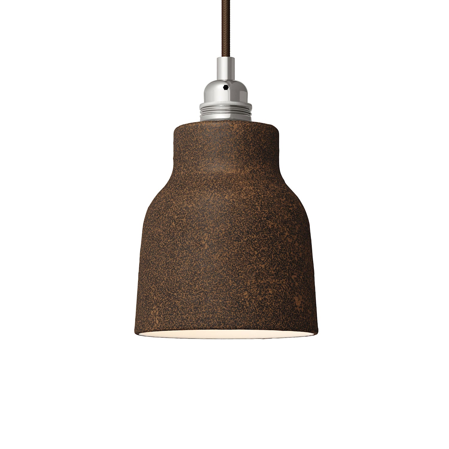 Paralume Vaso in ceramica, collezione Materia - Made in Italy - Effetto corten