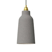 Paralume Bottiglia in ceramica, collezione Materia - Made in Italy - Effetto cemento