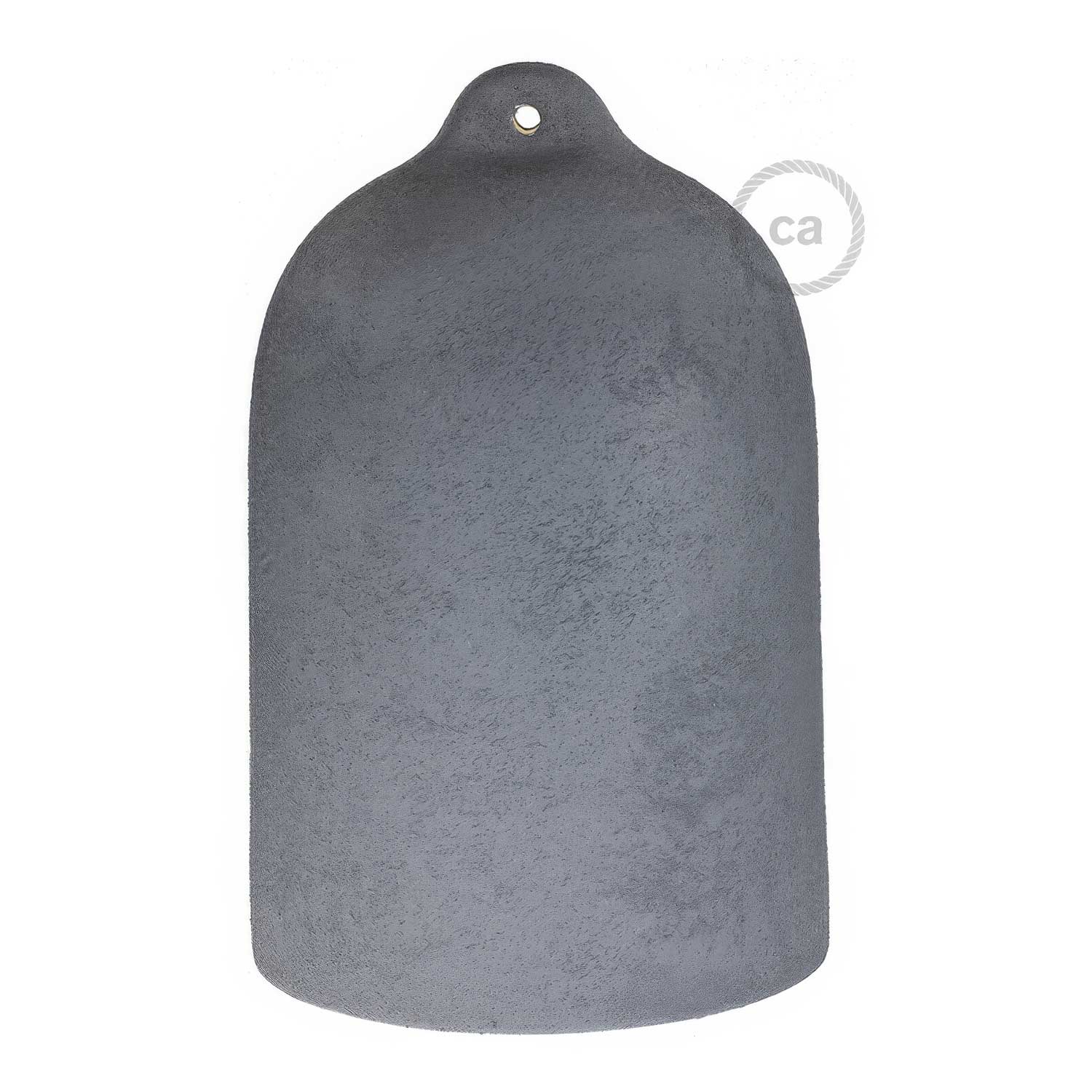 Campana, paralume XL in ceramica per sospensione - Made in Italy - Effetto cemento