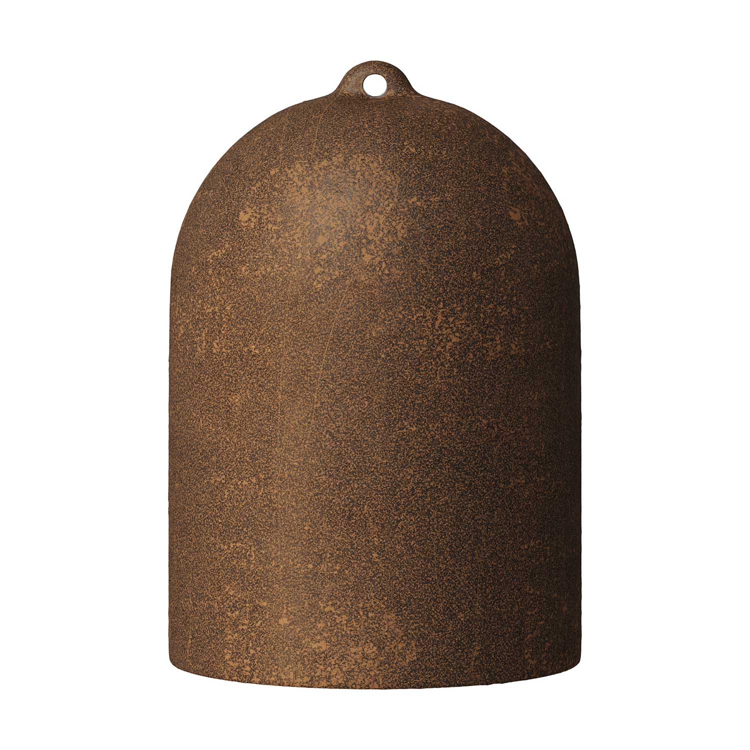 Campana Mini, paralume XS in ceramica per sospensione - Made in Italy - Effetto corten