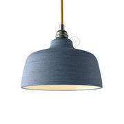 Paralume Coppa in ceramica, collezione Materia - Made in Italy - Avion striato