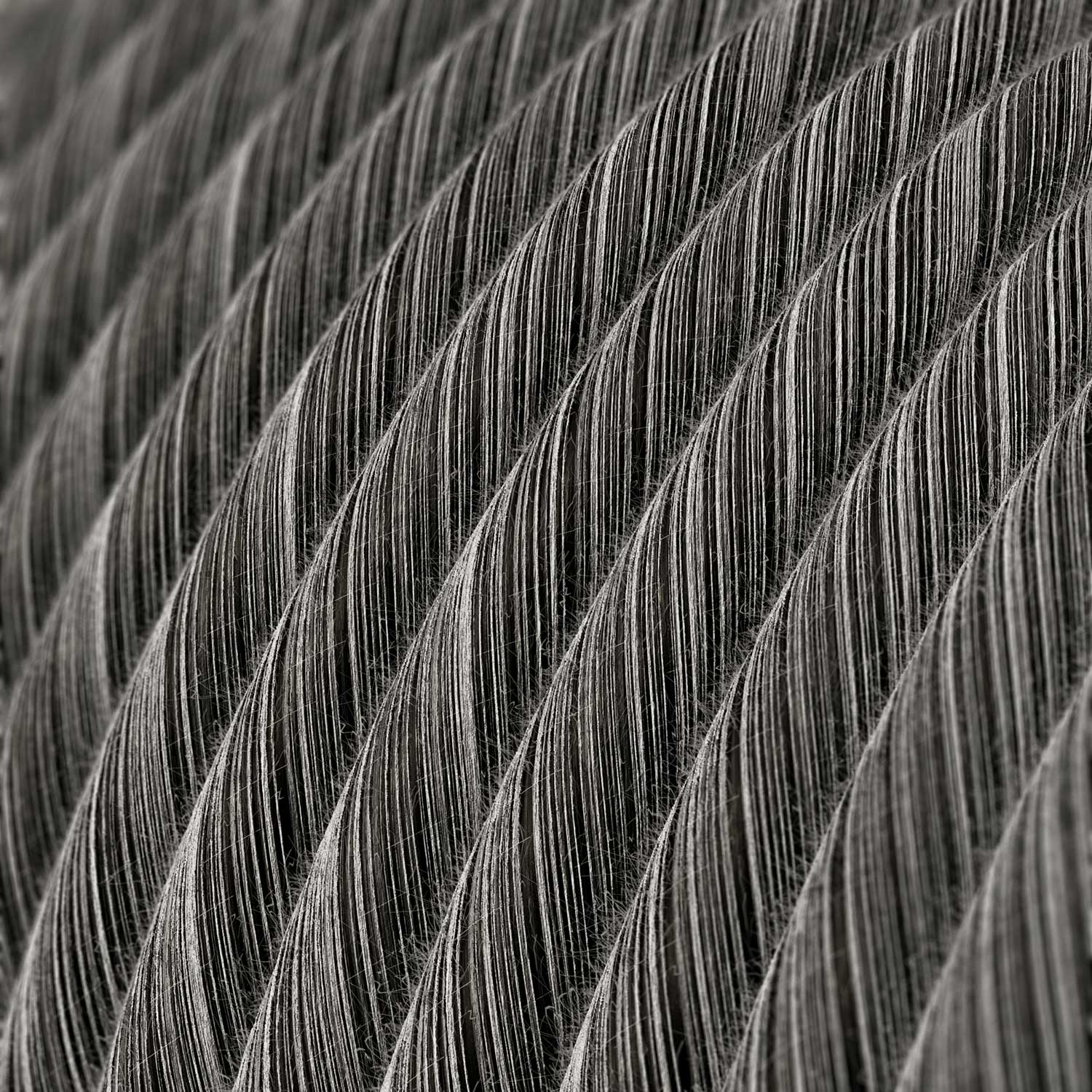 Cavo elettrico in cotone Nero Mélange Vertigo - L'Originale Creative Cables, la scelta migliore per lamapade moderne - ERC37