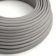 Cavo tessile per illuminazione Bianco e Ardesia Vertigo - L'Originale Creative Cables, per decorazioni luminose uniche - ERM37