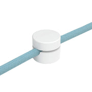 Fissaggio a parete passacavo universale per cavo tessile per illuminazione 2x0,75 e 3x0,75 - Bianco