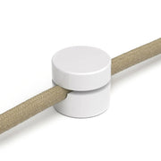 Fissaggio a parete passacavo universale per cavo tessile a larga sezione 3x1 e 3x1,5 e per sistema EIVA - Bianco