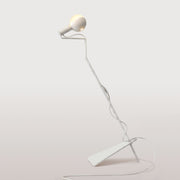 Lampada da terra inclinabile con lampadina LED G125 verniciata - Mario Talia - Bianco