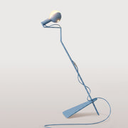 Lampada da terra inclinabile con lampadina LED G125 verniciata - Mario Talia - Blu