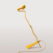 Lampada da terra inclinabile con lampadina LED G125 verniciata - Mario Talia - Giallo