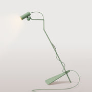 Lampada da terra inclinabile con faretto magnetico orientabile - Mario Tubo - Verde