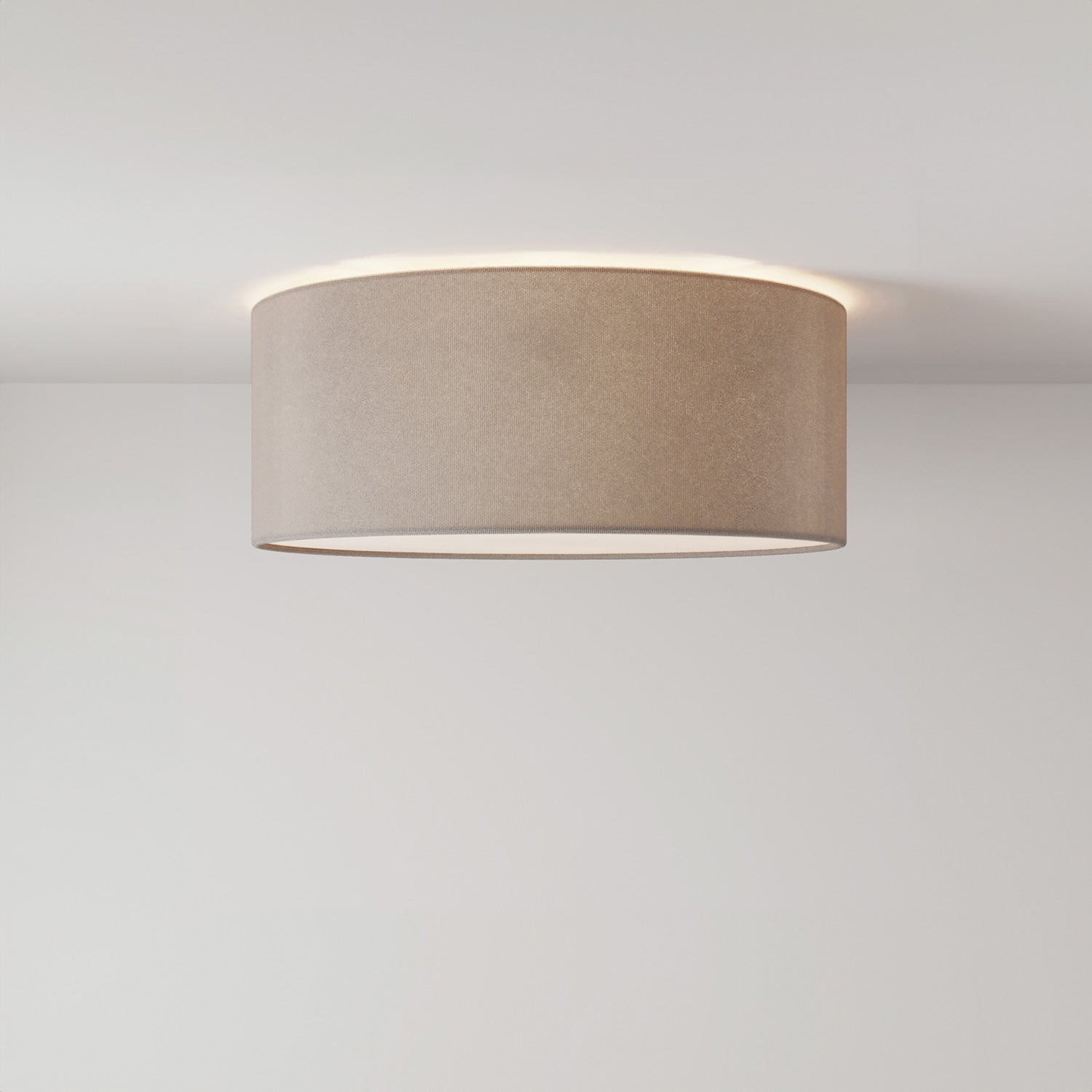 Plafoniera in tessuto Small Camelot grigio - Made in Italy