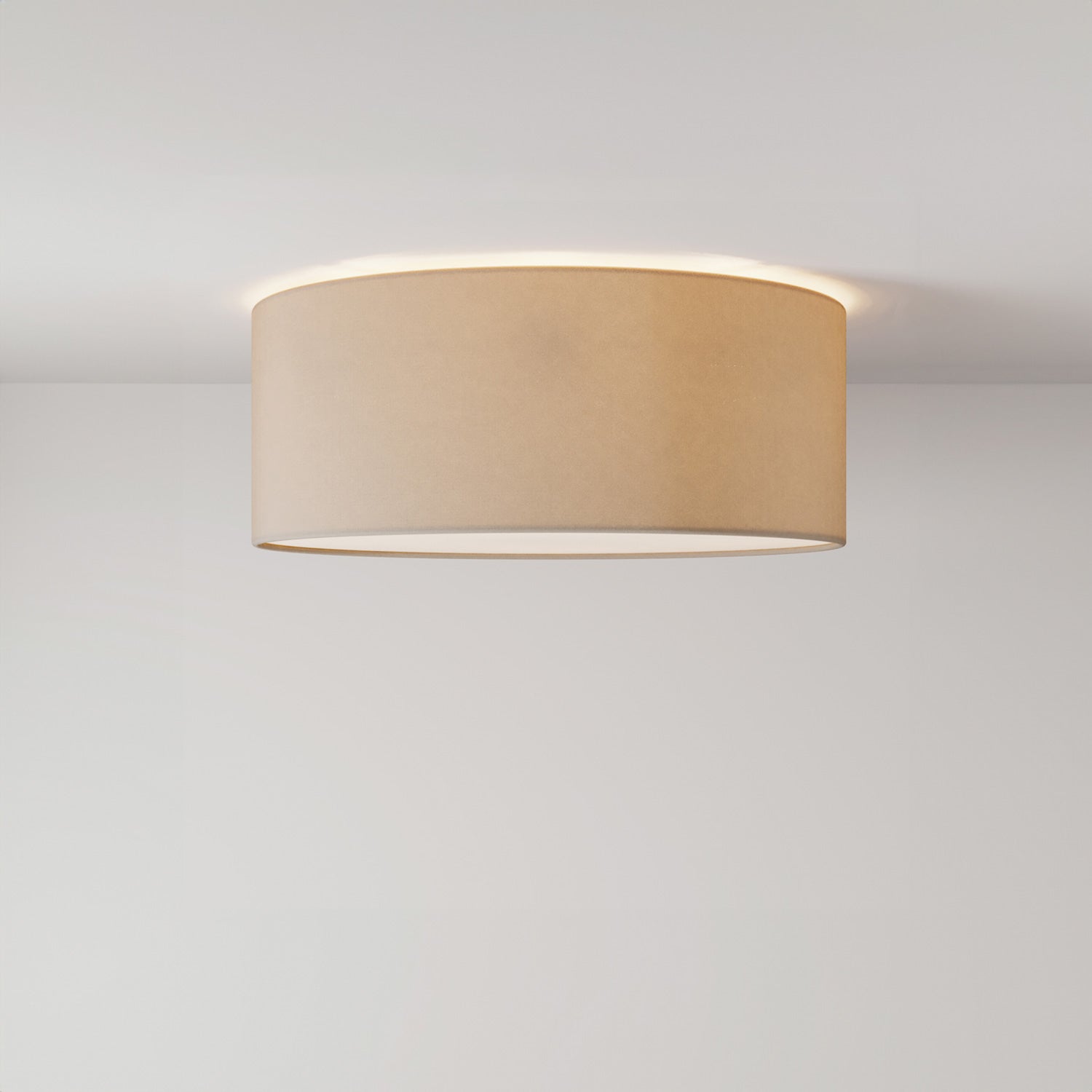 Plafoniera in tessuto Small Arenal tortora - Made in Italy