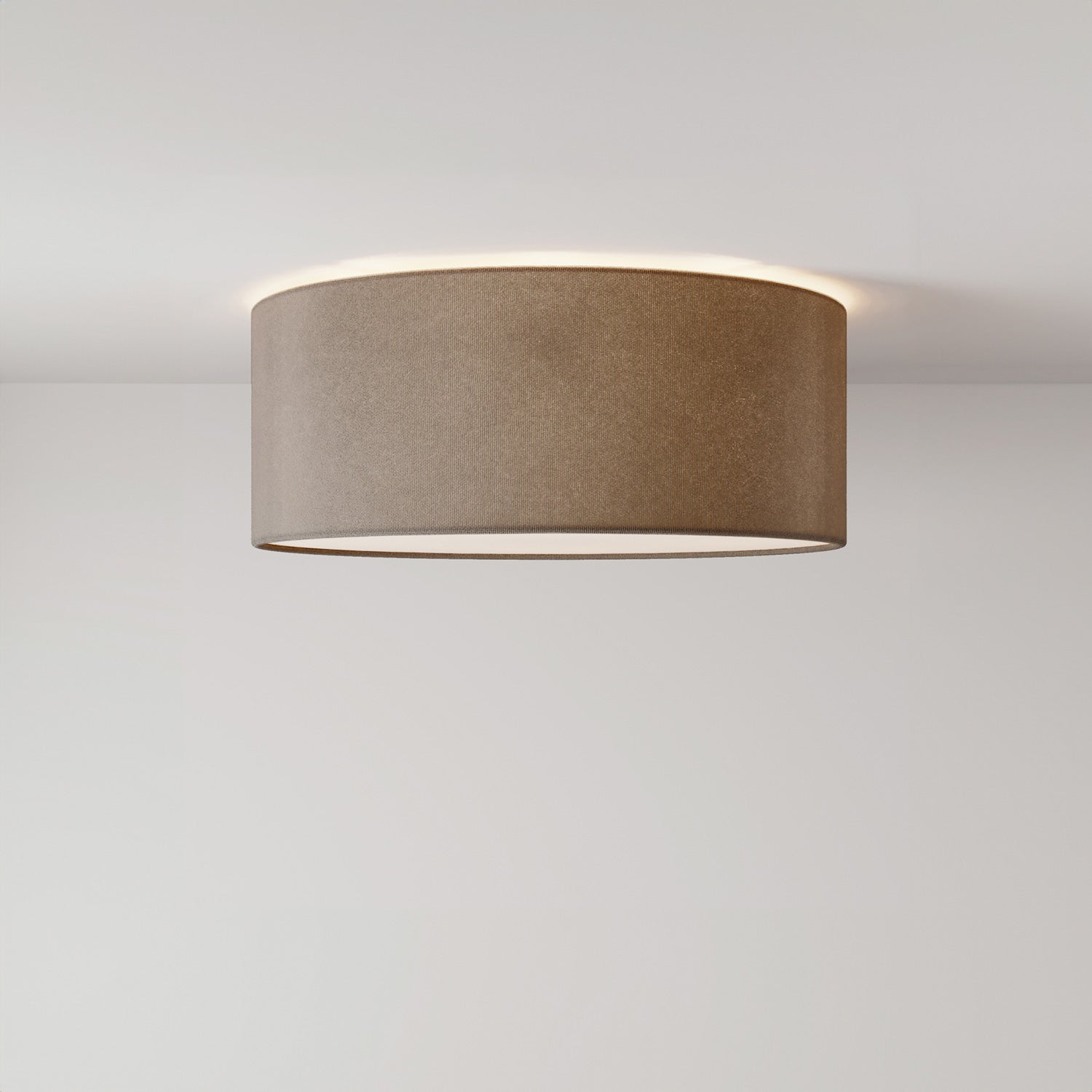 Plafoniera in tessuto Small Camelot marrone - Made in Italy