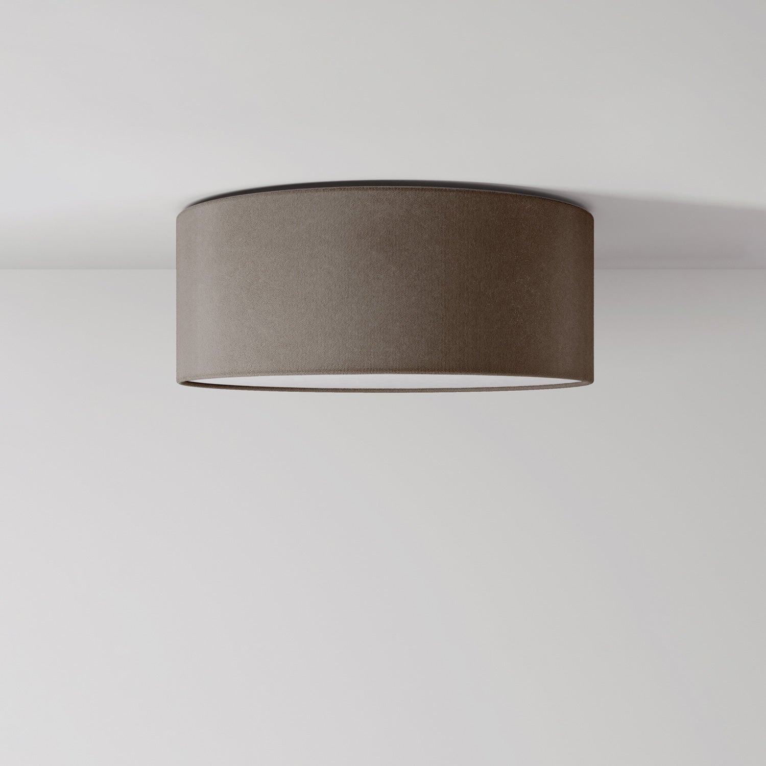Plafoniera in tessuto Small Camelot marrone - Made in Italy