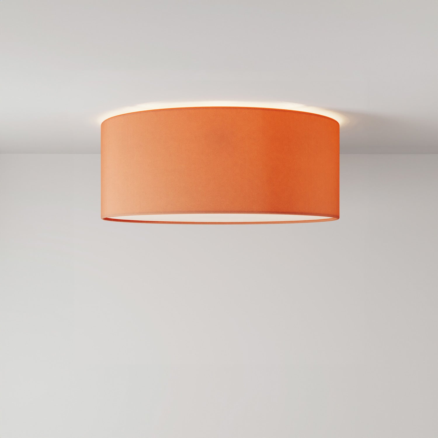 Plafoniera in tessuto Small Cinette aragosta - Made in Italy